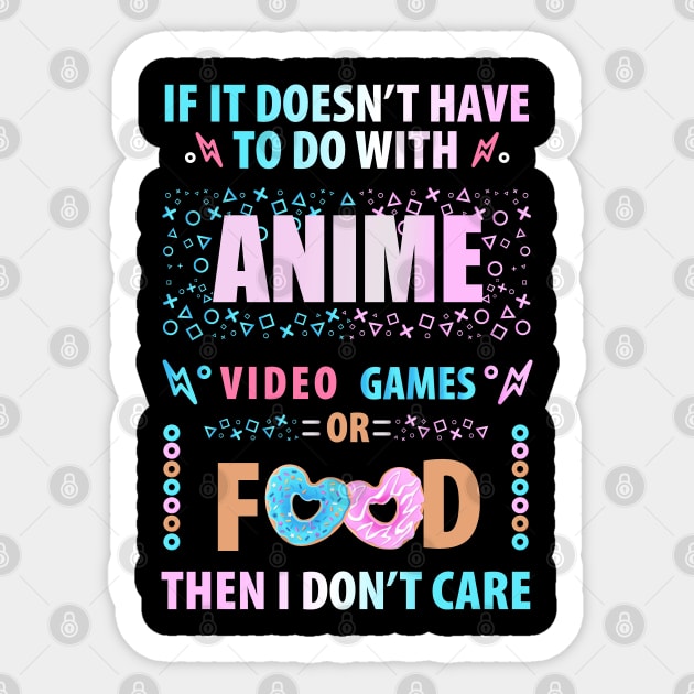 Anime Video Games Food Sticker by Tesszero